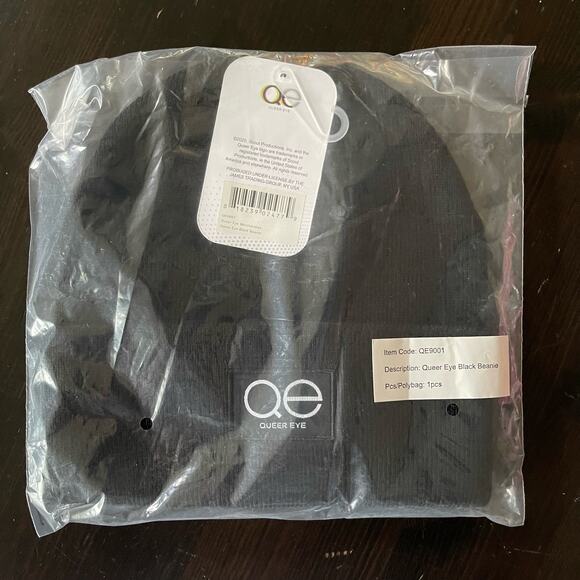 Queer Eye Black Beanie Knit Hat Stretchy Winter Unisex Adult NWT NIP - Picture 2 of 6